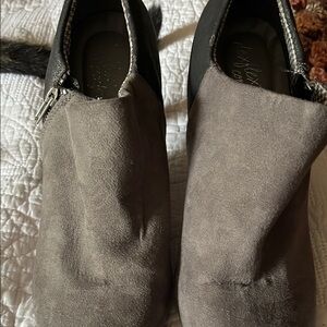Gray Suede Slip-On Shoes